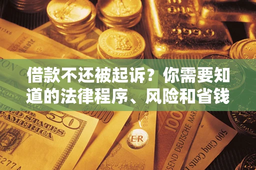 济南借款不还被起诉？你需要知道的法律程序、风险和省钱技巧